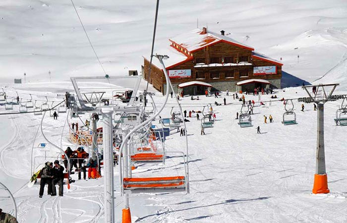 Shemshak ski resort, Iran, ski lift.
