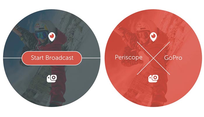 Interface of the Periscope app.