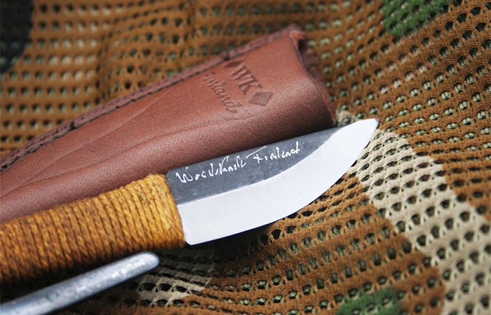 Kellam Pocket Knife With A Leather Sheath