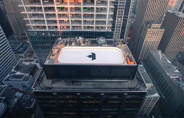 Rooftop Ice Rank For Molson Canadian