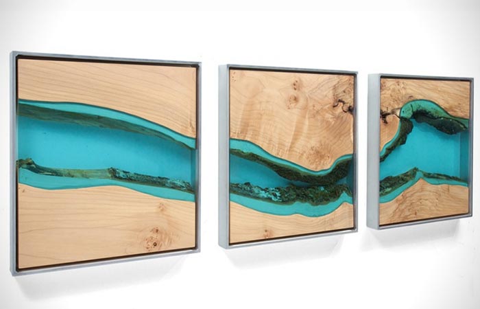 Three Pieces Of Gregory Klassen's River Divided Wall Art