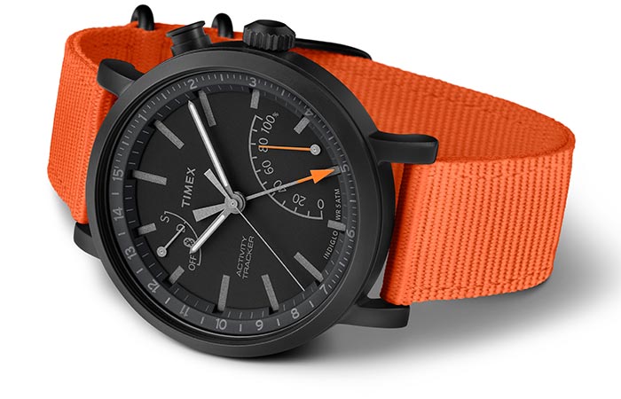 Timex Metropolitan Plus Activity Tracker With An Orange Nylon Strap