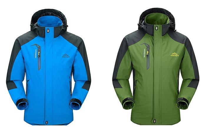 Men’s Sportswear Hooded Softshell Outdoor Waterproof Jacket by Diamond Candy
