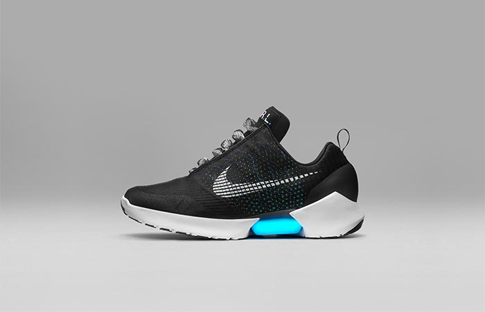Black Nike HyperAdapt 1.0 Shoe From The Side