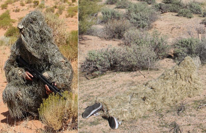 Arcturus Ghillie suit being used outside