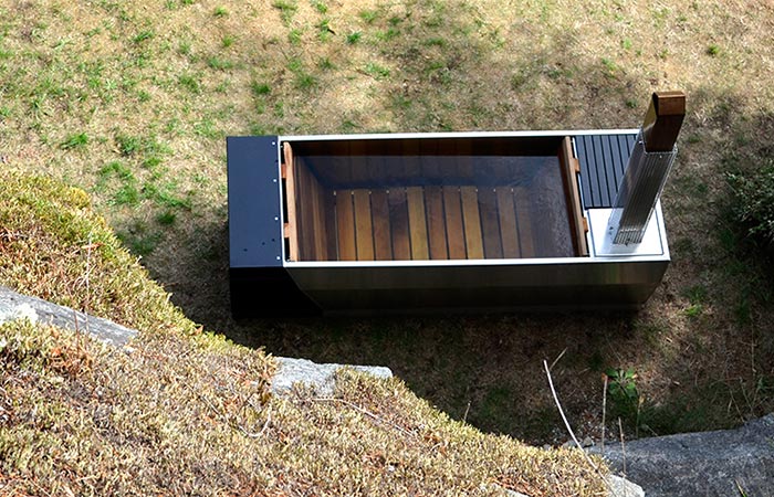 Soak Wood Fired Hot Tub From Above
