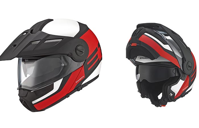 Schuberth E1 guardian helmet with white background