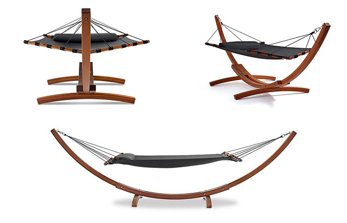 Lujo Living Free-standing Double Hammock From Different Sides