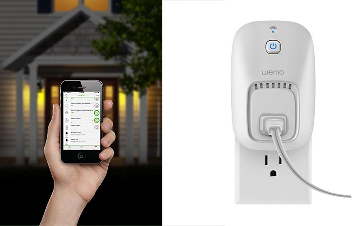 Wemo mobile app and wall appliance unit