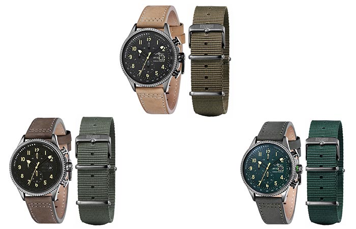 The three different Hawker Hunter watches that are available