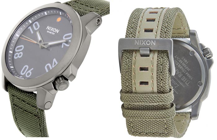 Side and back view of the Nixon Ranger 45 Nylon Watch