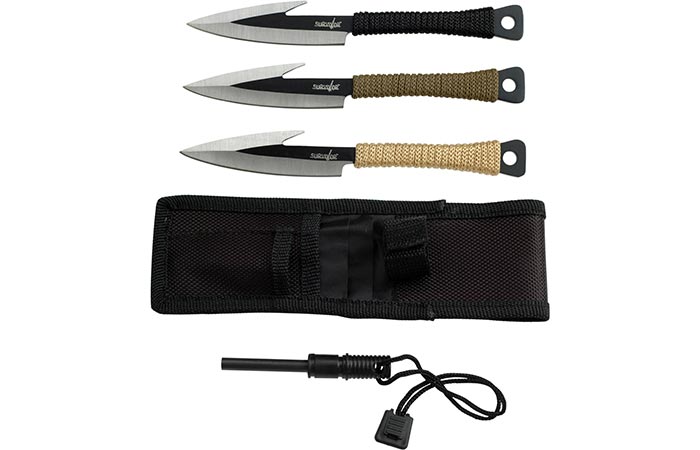 Survivor HK-753 Knife set with sheath and firestarter