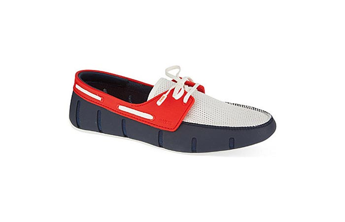 Red and Navy SWIMS Sports Loafer