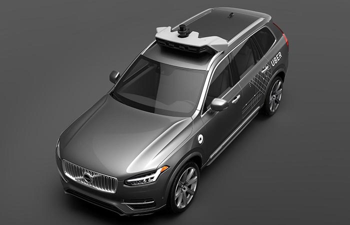 Uber's Volvo XC90 SUV Driverless Car From The Front