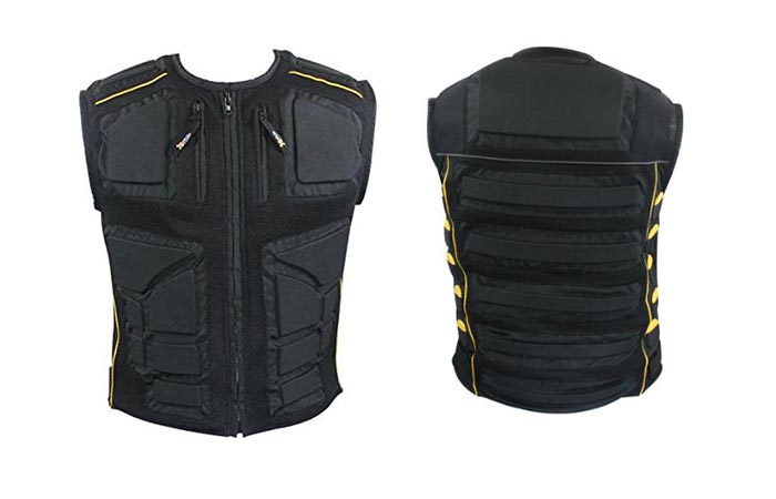 Front and back view of the Xelement vest