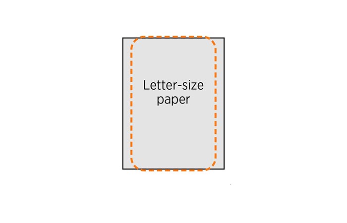 ChargePoint sized compared to a letter-size paper