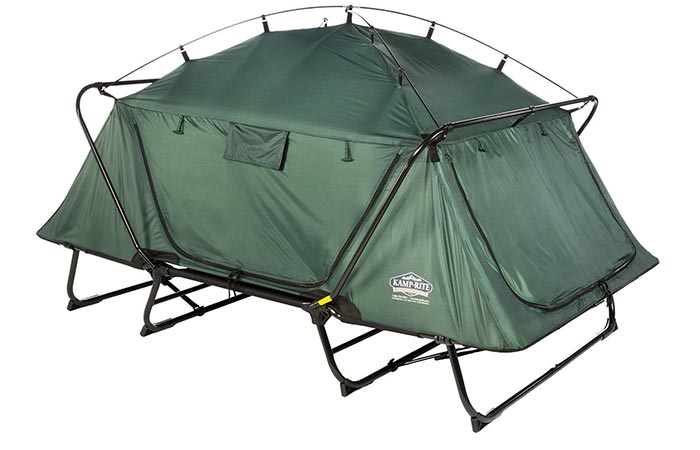 KampRite Double TentCot with doors and windows closed