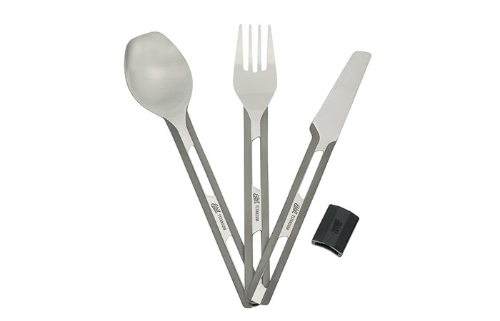 Esbit Titanium Cutlery set splayed out