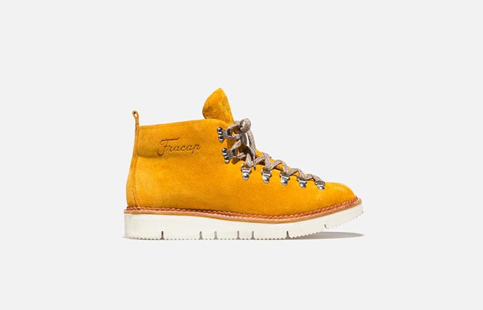 mustard suede hiking boots