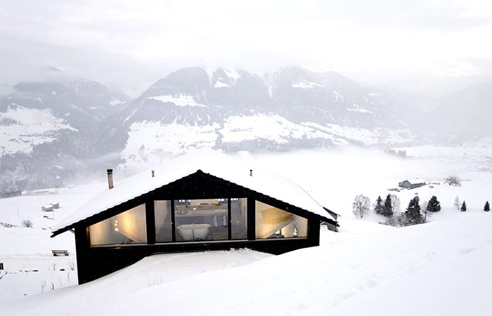 house in the Swiss Alps