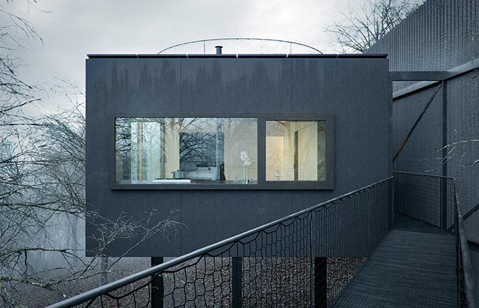 black cladding of The Mask House By WOJR