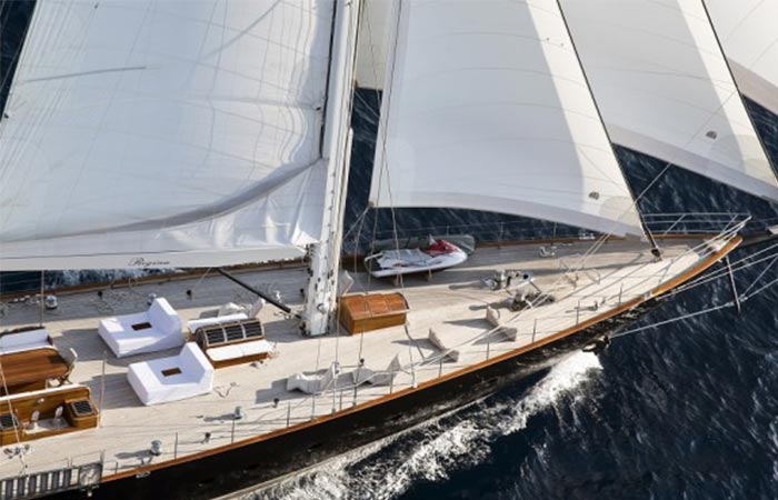 Top view of the Regina Sailing Yacht