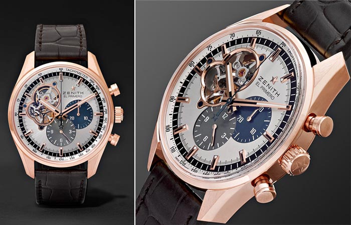 Two different views of the Zenith El Primero Chronograph