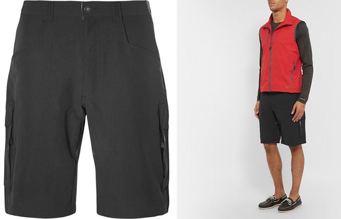 Two different views of the Musto Sailing Waterproof Shorts