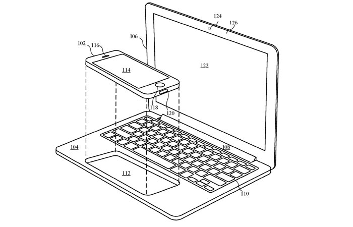 How the iPhone docks into the Laptop
