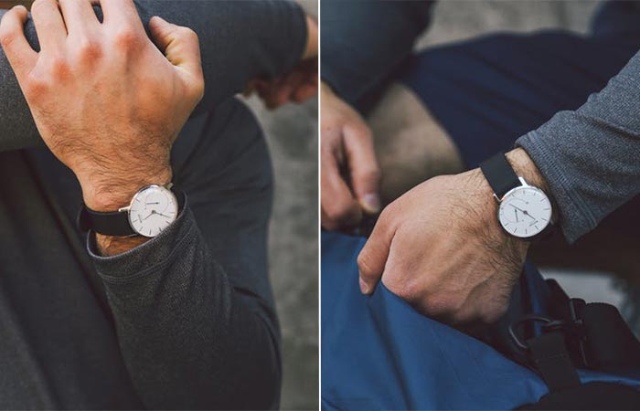 two images of Withings Activité with a black strap