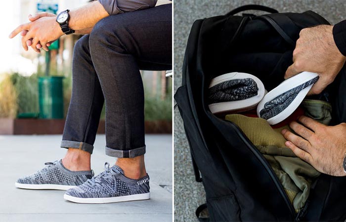 two images of Suavs Zilker Knit Shoe