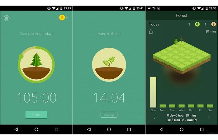 Forest App Display Smartphone Addiction App