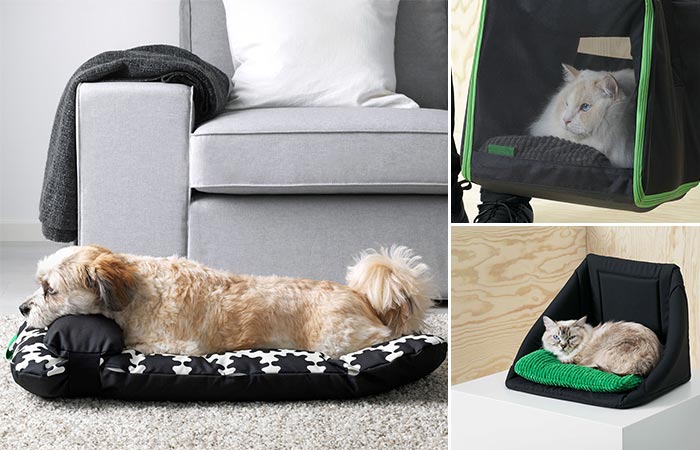 three images of Ikea pet collection
