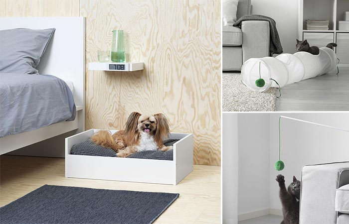 three images of Ikea pet collection