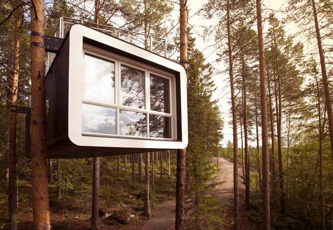 Treehotel Sweden Cabin Exterior
