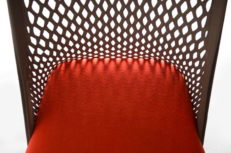 closeup view of the material used on the 'Cradle' hammock chair