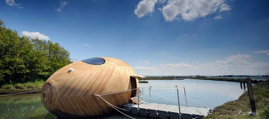 Exbury Egg – Self-Sustaining, Energy Efficient Floating Office (VIDEO)