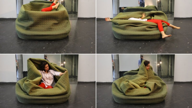 4 images of a woman in the Moody Nest by Hanna Ernsting