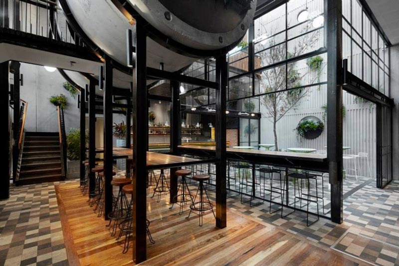 seating area on the first floor at the Prahran hotel in Victoria