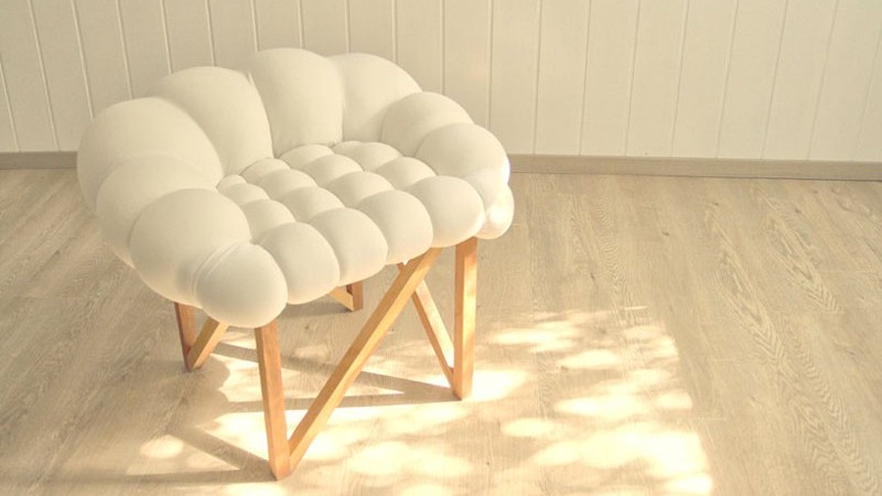 white Snobar chair in the middle of a bright room