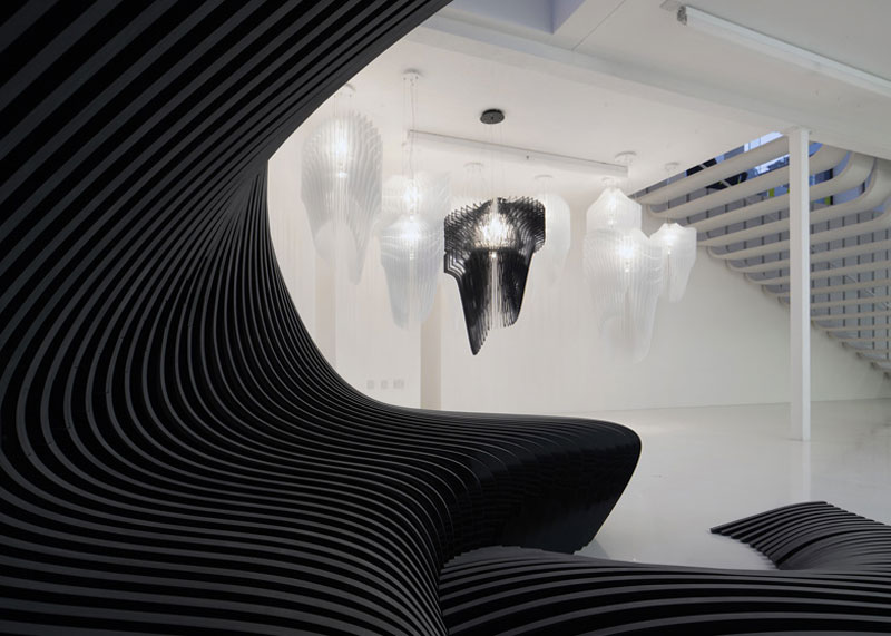 chair in Zaha Hadid London Design Gallery