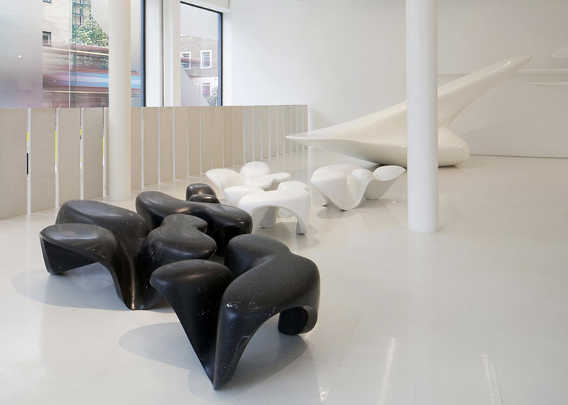 chairs in Zaha Hadid London Design Gallery