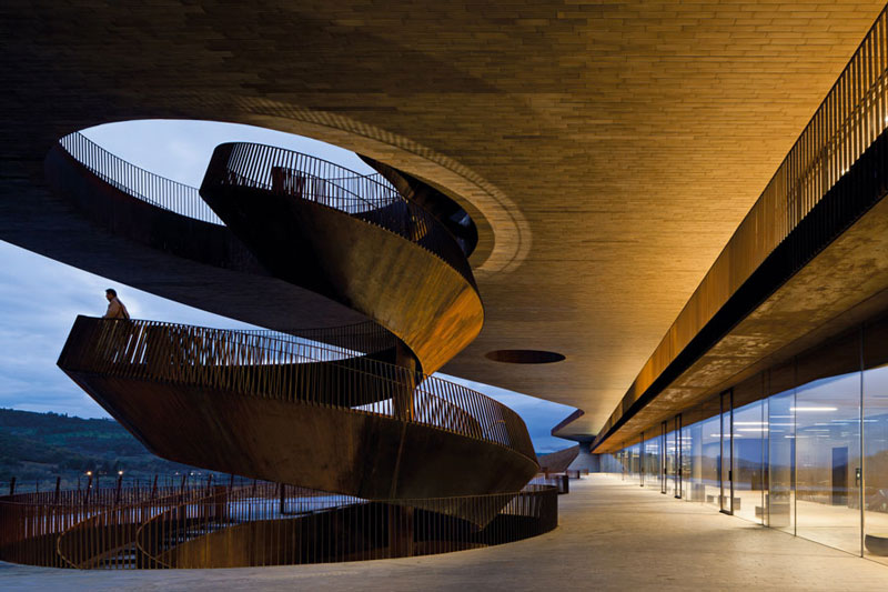 Spiral staircase at the Antinori Winery by Archea Associati 