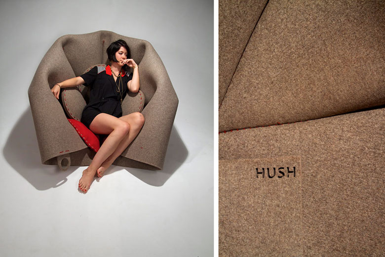 HUSH Cocoon Armchair by Freyja Sewell