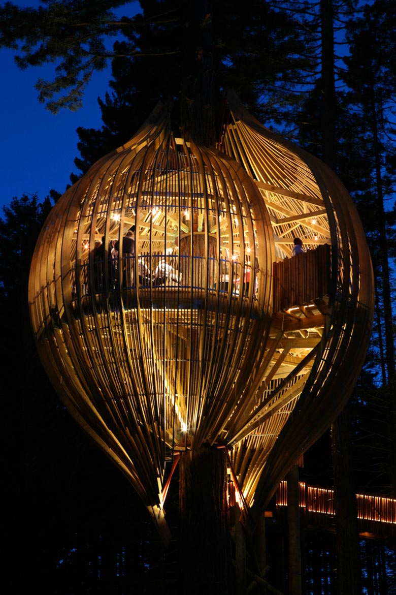 Architecture of The Yellow Treehouse Restaurant in Auckland,New Zealand by Pacific Environments Architects