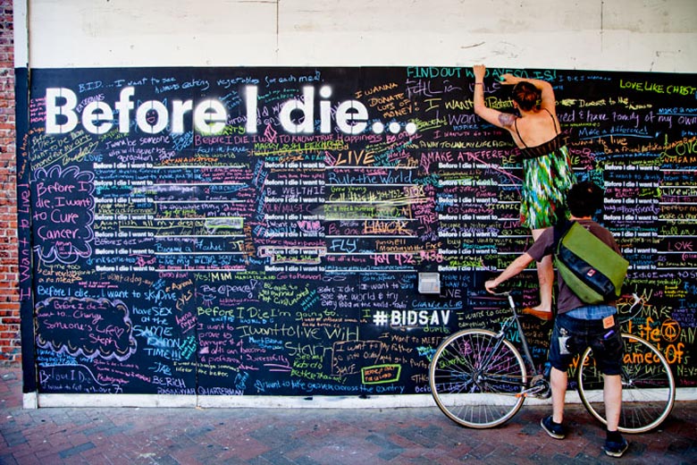 Before I Die wall by Candy Chang