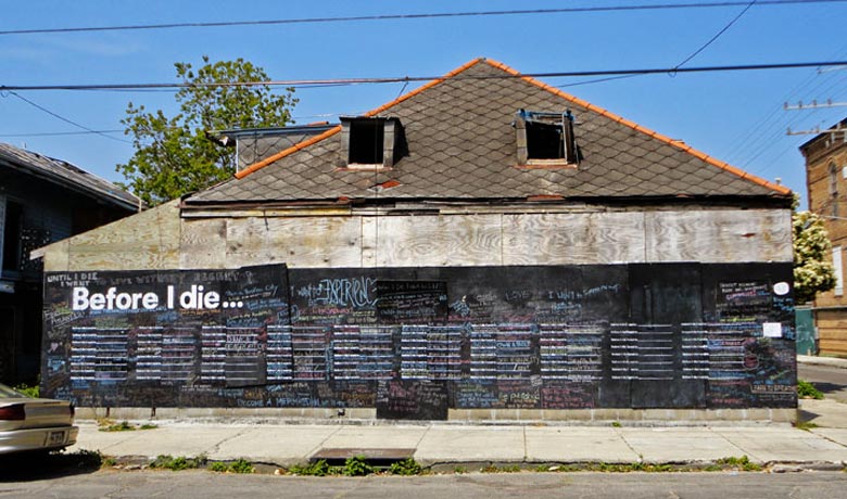 Before I Die wall by Candy Chang in New Orleans