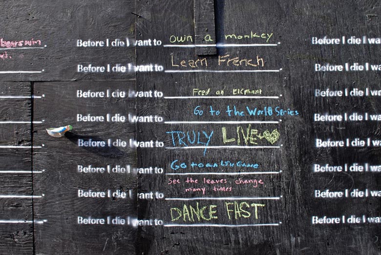 Before I Die wall by Candy Chang
