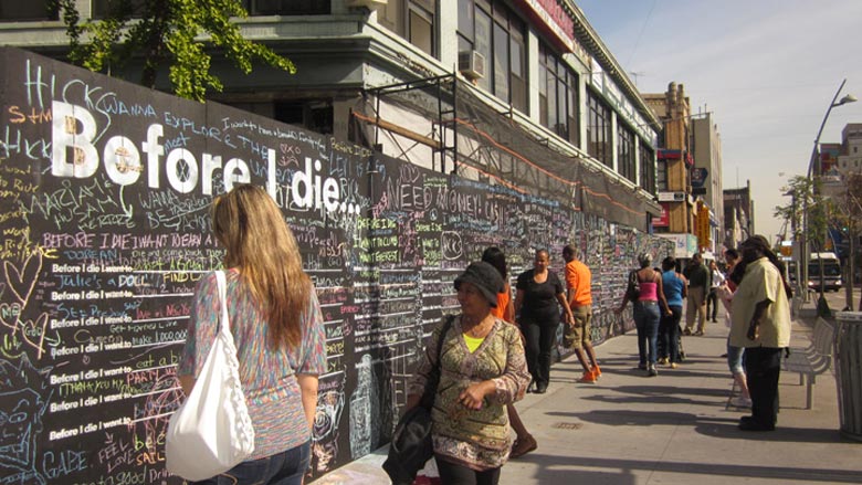 Before I Die wall by Candy Chang in Brooklyn