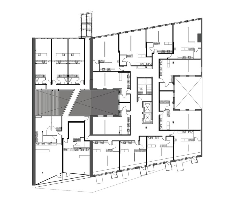 Floor plans of The Avenue On Portage by 5468796 Architecture